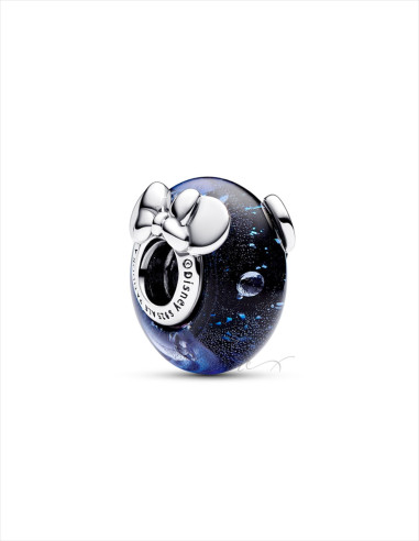 CHARM PANDORA DISNEY CRISTAL DE MURANO AZUL MICKEY MOUSE Y MINNIE MOUSE 792958C01