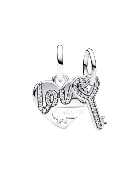 CHARM COLGANTE PANDORA DIVISIBLE CORAZÓN Y LLAVE 793081C01