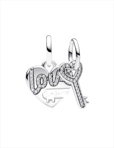 CHARM COLGANTE PANDORA DIVISIBLE CORAZÓN Y LLAVE 793081C01 2