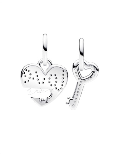 CHARM COLGANTE PANDORA DIVISIBLE CORAZÓN Y LLAVE 793081C01