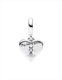 CHARM COLGANTE PANDORA DOBLE CORAZÓN ROJO Y CERRADURA 793119C01