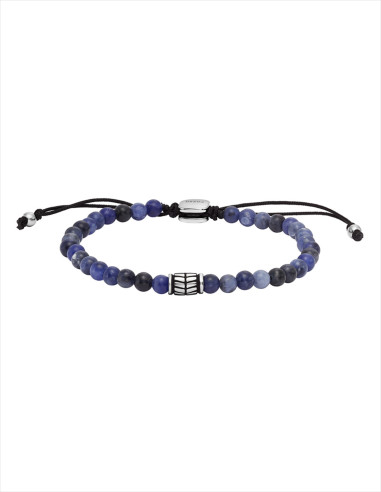 PULSERA HOMBRE FOSSIL CON CUENTAS DE SODALITA JF04414040