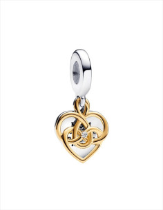 CHARM COLGANTE PANDORA DOBLE GRABABLE MAMA CON UN DIAMANTE SINTÉTICO 763237C01 2