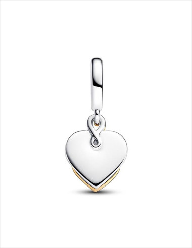 CHARM COLGANTE PANDORA DOBLE GRABABLE MAMA CON UN DIAMANTE SINTÉTICO 763237C01