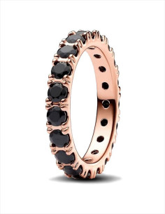 ANILLO PANDORA ETERNITY FILA NEGRA BRILLANTE 180050C02-52