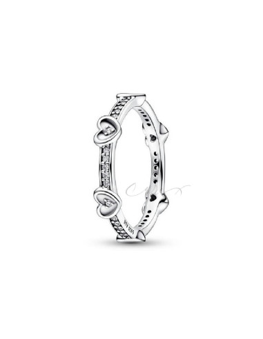 ANILLO PANDORA CORAZONES RADIANTES BRILLANTES 192496C01