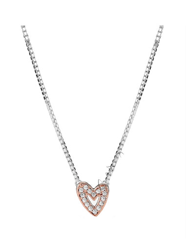 COLLAR PANDORA CORAZÓN A MANO ALZADA 380089C01-45