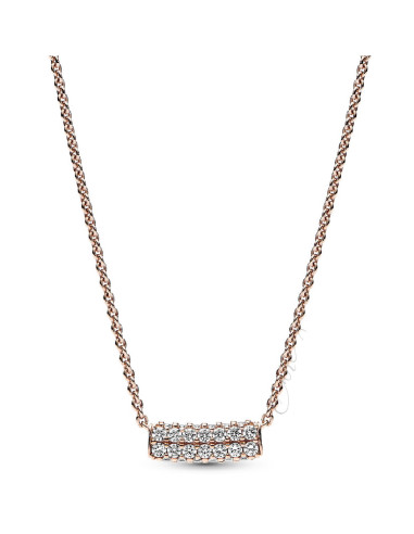COLLAR PANDORA FILA DOBLE EN PAVÉ 382621C01-45