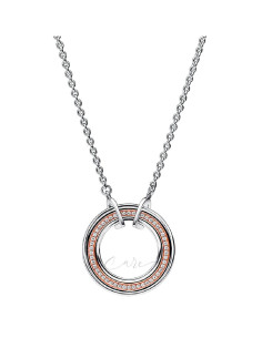 COLLAR PANDORA SIGNATURE LOGO Y PAVÉ EN DOS TONOS 382772C01