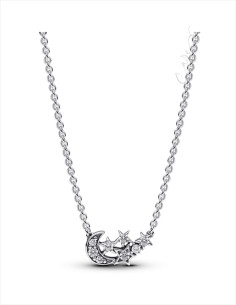 COLLAR PANDORA LUNA Y ESTRELLA BRILLANTES 392991C01-45