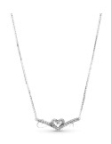 COLLAR PANDORA CORAZÓN ESPUMOSO BRILLANTE 399273C01-45