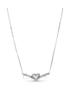 COLLAR PANDORA CORAZÓN ESPUMOSO BRILLANTE 399273C01-45