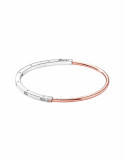 PULSERA PANDORA SIGNATURE EN DOS TONOS Y GEMAS 582740C01-1