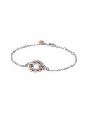 PULSERA PANDORA SIGNATURE LOGO & PAVÉ EN DOS TONOS 582741C01-16