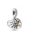 CHARM COLGANTE PANDORA CORAZÓN DE ÁRBOL EN FAMILIA EN DOS TONOS 799161C00