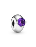 CHARM CLIP PANDORA CÍRCULO SOLITARIO MORADO 799204C02