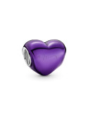 CHARM PANDORA CORAZÓN MORADO METÁLICO 799291C01