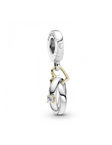 CHARM COLGANTE PANDORA ANILLOS DE BODA EN DOS TONOS 799319C01