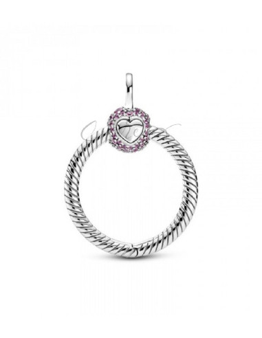 COLGANTE PANDORA MOMENTS O EN PAVÉ ROSA PEQUEÑO 399097C02