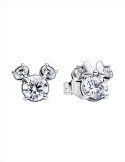 PENDIENTES DE BOTÓN PANDORA MICKEY Y MINNIE MOUSE BRILLANTES DE DISNEY 293219C01