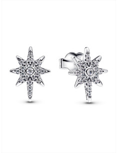 PENDIENTES DE BOTÓN PANDORA  ESTRELLA POLAR BRILANTE 293587C01