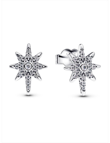 PENDIENTES DE BOTÓN PANDORA  ESTRELLA POLAR BRILANTE 293587C01
