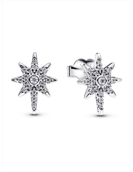 PENDIENTES DE BOTÓN PANDORA  ESTRELLA POLAR BRILANTE 293587C01