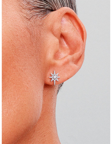 PENDIENTES DE BOTÓN PANDORA  ESTRELLA POLAR BRILANTE 293587C01