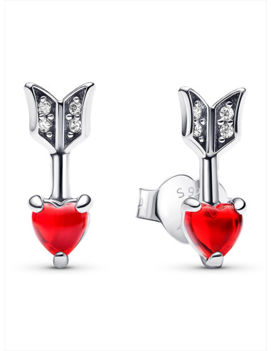 PENDIENTES PANDORA FLECHA Y CORAZÓN CRISTAL DE MURANO 293668C01