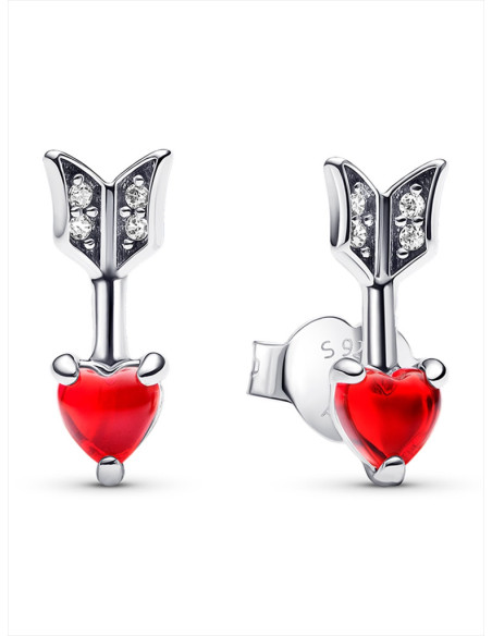 PENDIENTES PANDORA FLECHA Y CORAZÓN CRISTAL DE MURANO 293668C01