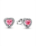 PENDIENTES DE BOTÓN PANDORA CORAZÓN ROSA 298427C02