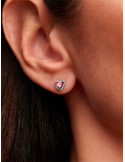 PENDIENTES DE BOTÓN PANDORA CORAZÓN ROSA 298427C02