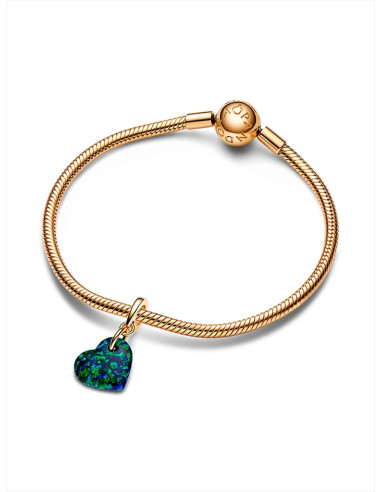 CHARM COLGANTE PANDORA CORAZÓN VERDE OPALESCENTE 763348C01