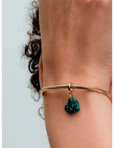 CHARM COLGANTE PANDORA CORAZÓN VERDE OPALESCENTE 763348C01