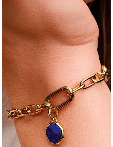 CHARM MINI MEDALLÓN PANDORA ME GRABABLE AZUL 763388C01