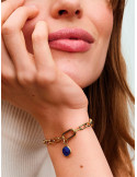 CHARM MINI MEDALLÓN PANDORA ME GRABABLE AZUL 763388C01