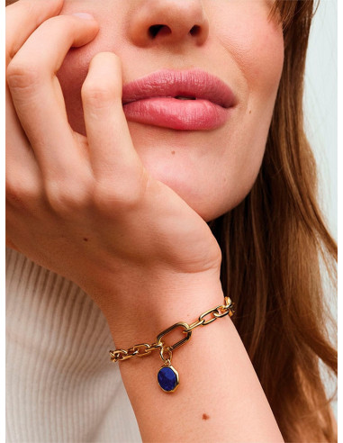 CHARM MINI MEDALLÓN PANDORA ME GRABABLE AZUL 763388C01