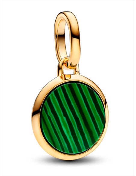 CHARM MINI MEDALLÓN PANDORA ME GRABABLE VERDE 763389C01