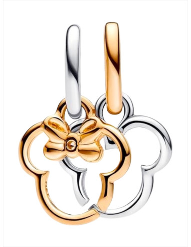 CHARM COLGANTE PANDORA DIVISIBLE MICKEY MOUSE Y MINNIE MOUSE DE DISNEY 763650C01
