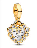 CHARM COLGANTE PANDORA DOBLE CORAZÓN BRILLANTE 763765C01