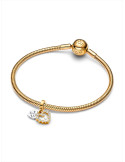 CHARM COLGANTE PANDORA DOBLE CORAZÓN BRILLANTE 763765C01