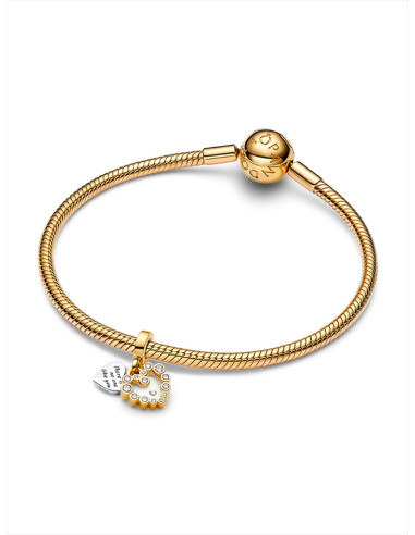 CHARM COLGANTE PANDORA DOBLE CORAZÓN BRILLANTE 763765C01