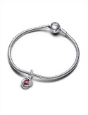CHARM COLGANTE PANDORA CÍRCULO ETRNITY ROJO793125C01