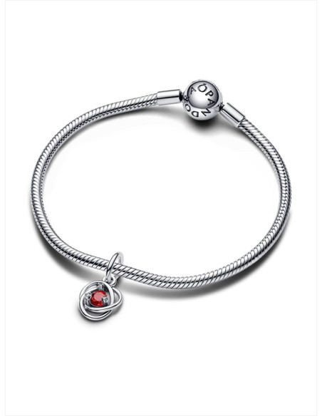 CHARM COLGANTE PANDORA CÍRCULO ETRNITY ROJO793125C01