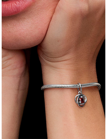CHARM COLGANTE PANDORA CÍRCULO ETRNITY ROJO793125C01