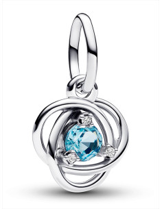 CHARM COLGANTE PANDORA CÍRCULO ETRNITY AZUL AGUA MARINA 793125C03