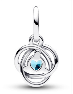 CHARM COLGANTE PANDORA CÍRCULO ETRNITY AZUL AGUA MARINA 793125C03 2