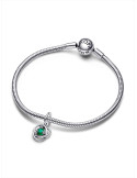 CHARM COLGANTE PANDORA CÍRCULO ETRNITY VERDE 793125C05