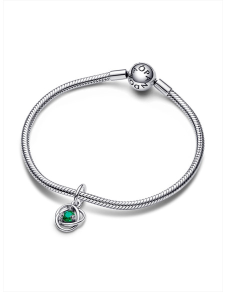 CHARM COLGANTE PANDORA CÍRCULO ETRNITY VERDE 793125C05