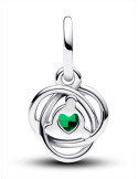 CHARM COLGANTE PANDORA CÍRCULO ETRNITY VERDE 793125C05